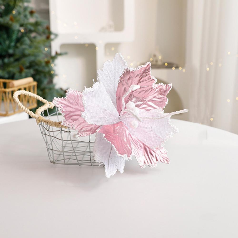 Handmade Simulated Christmas Flower Multi-color Xmas Tree Ornaments  Event Layout