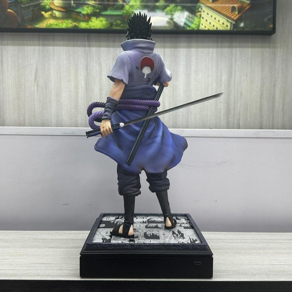 Naruto Series: Sasuke Uchiha Phoenix Hand-Painted Double-Headed Desktop Sculpture