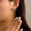 Bowknot Ear Studs Fashion Bowknot Earrings Trendy Jewelry Alloy Material Ear Pendants for Fashion Forward Individuals
