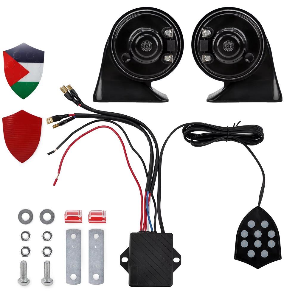 

12 В Универсальный 10 Звуковой Музыкальный Электронный Контроллер-Регулятор Монитор Трубы Улитки Электрическая Сирена Автомобильные Аксессуары 2pcs