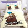 Set Biancheria da Letto Il Gruffalò Personalizzato con Nome 3 Pezzi Copripiumino Chiusura Include 1 Copripiumino e 2 Federe, Morbido e Confortevole per Tutte le Stagioni.