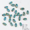 Flower glaze blue ceramic beads loose beads handmade DIY necklace accessories material beads