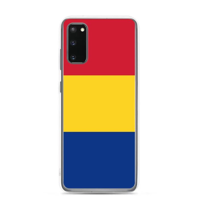 Coque Téléphone – Samsung – Galaxy S20 Plus – Drapeau Roumanie – Souple – Multicolore