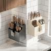 Wall Mounted Integrated Cutlery Holder No Drill Cutter Holder Tableware Organizer  for Storing
