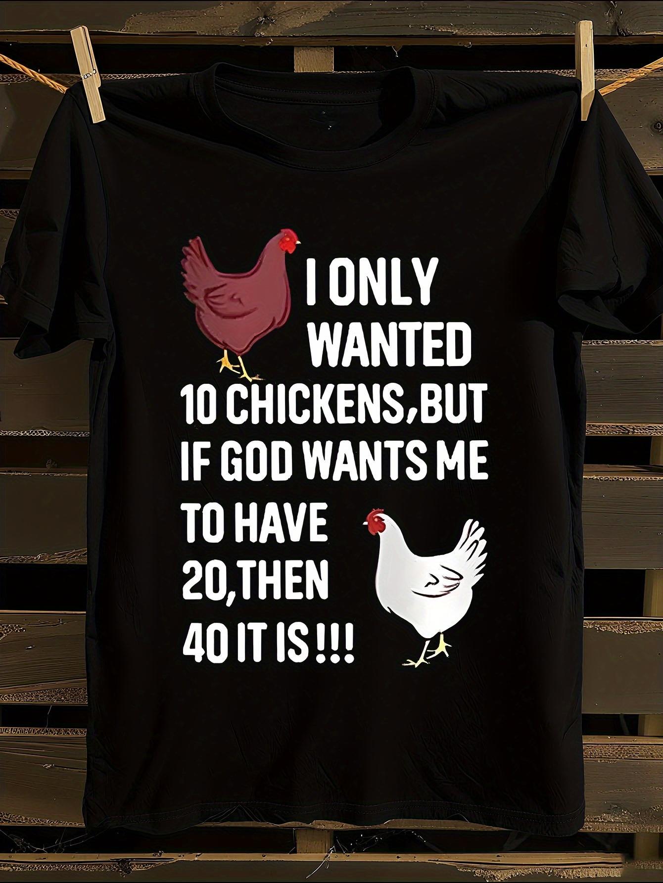 Funny Chicken and Humor T-shirt XL