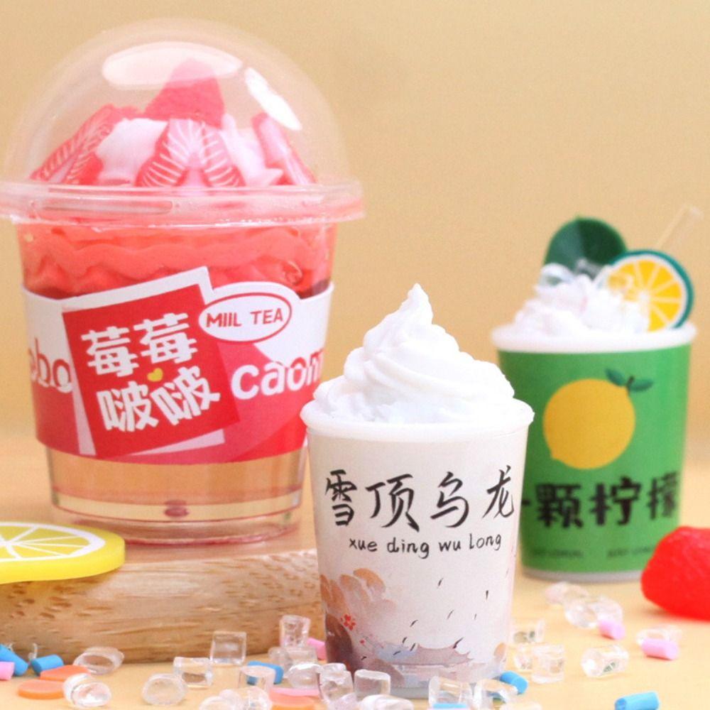 Creative DIY Cream Gel Milk Tea Cup Cute DIY Cream Gel Material Bag  Birthday Gift