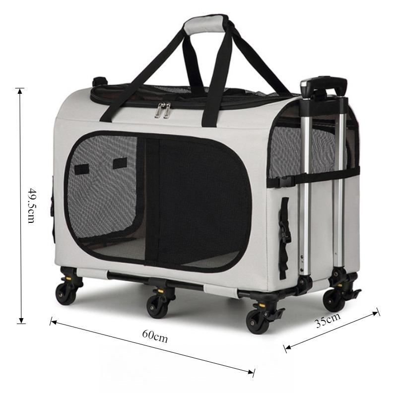 

Foldable Cat Bag Pet Trolley Case Cat Dog Bag Large Capacity Foldable Pet Bags Handbag Cat Carriers Travel Pet Trolley Case серый