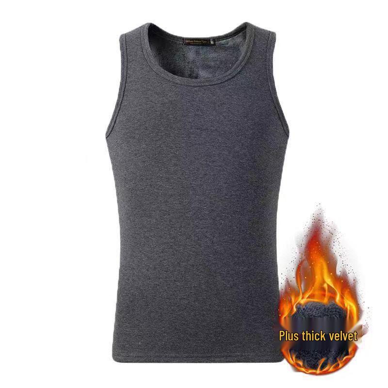 

Men s Fleece-Lined Vest & Tight-Fitting Base Layer Shirt - Plus Size, Autumn/Winter Warmth 5XL Recomm. 180-200 lbs
