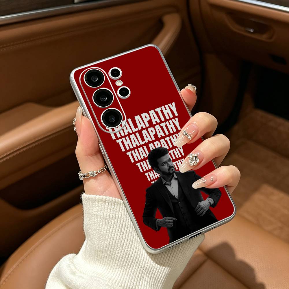 Thalapathy Vijay India Clear Soft Silicone Phone Case forSamsung S25, S24, S21, S22, S23, S30, Ultra, S20, Plus