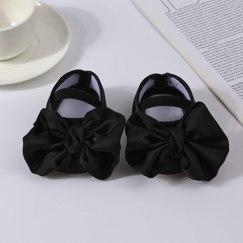 

Дитяче взуття Дитячі туфлі з прикрасою у вигляді бантика Туфлі принцеси Однотонне дитяче взуття Для 0-1 року 12