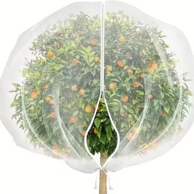 Large Fruits Tree Netting Cover With Zipper And Drawstring Garden Insect Netting Transparent Bird Plant Barrier Mesh Screen