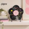 Handmade Keepsake Board Flower Vinyl Record Ornament, DIY Custom Board, with Guest Book Display Stand Design, Personalized Birthday Anniversary