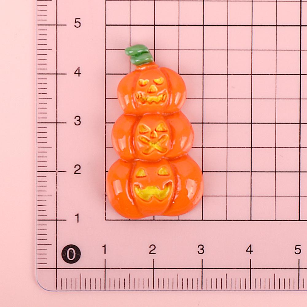 Handmade DIY Cartoon Pumpkin Lantern Hair Clip Resin Components