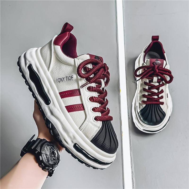 New Fashion Men's Four Seasons Comfortable Thick Sole Shoes Students Male Boys Trending Soft Sole Breathable Casual Running Sneakers
