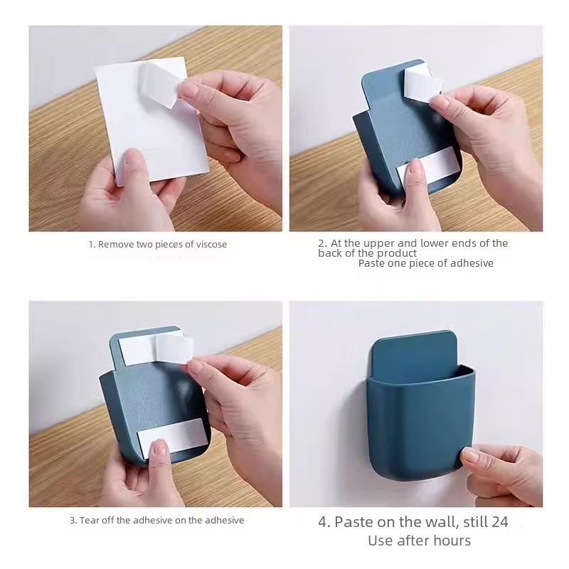 Creative Wall-Mount Remote and Phone Storage Box