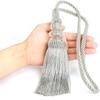 Silverfärgade Knytband med Tofs Guld Heminredning GardinKnytband Moderna 2-pack Gardin Handvävda Knytband Gardin