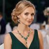 Elegancki Zestaw Naszyjnik Kolczyki Luksusowe Akcesoria Ślubne Weselne