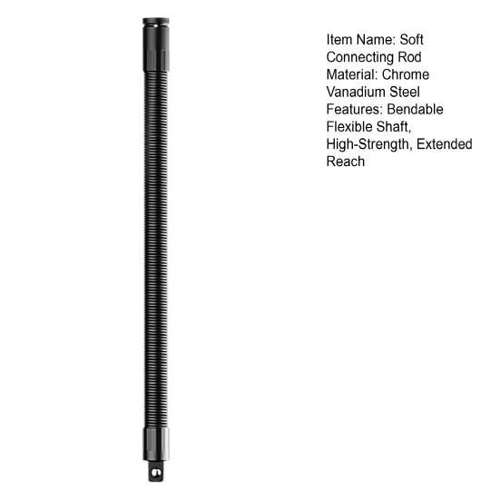 1/2 Inch Flexible Shaft Extension Bendable Soft Connecting Rod Torque Socket Ratchet Extender Automotive Repair Mechanical Screwdriver Extension