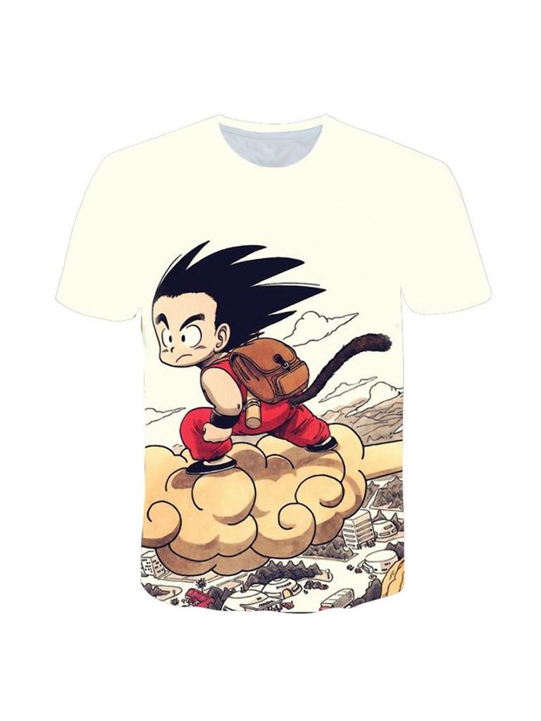 Summer 3D Print T-shirt Anime Character Son Goku Super Saiyan T-shirt Boy Children's Clothes T-shirt