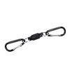 Magnet Buckle Fly Fishing Magnetic Net Release Clip Hanging Holder Lanyard Clip(Double, Black)