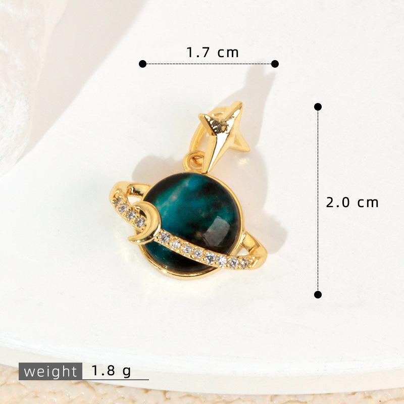 Kupfer Sternenhimmel Sonne & Mond Anhänger Halskette - Vielseitiges Luxus Schlüsselbein Kette Accessoire