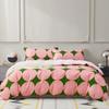 Geometric Circles Duvet Cover Red And Black Quilt Set Suitable For Children Kids Boys Girls Teenagers Abstract Art Bedding Set