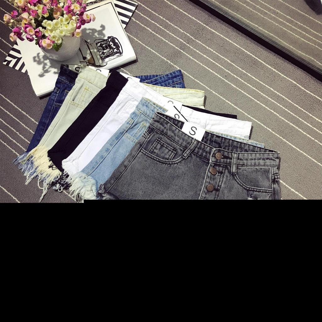 Women's Plus Size High Waist Ripped Denim Shorts - 2019 Summer Fashion
