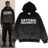 Womens Hooded Sweatshirt With Rhinestone Embellished Print Cotton Blend Short Length Streetwear