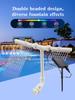 Dual Spray Solar Pool Fountain Auto Light Sensing Pool Sprinkler Fountain with 7-Color Lights Solar for Outdoor Pond