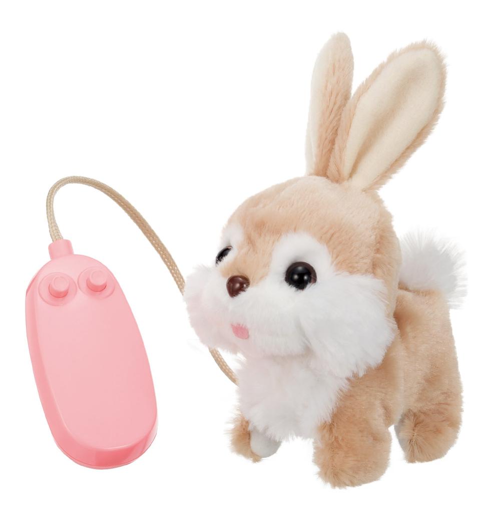 IWAYA Remote Controlled Walking Hopping ST Mark Ages 3 and Plush Toy Toy, Loppy, Certified, Up, Battery-Operated