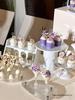 10-Piece White Dessert Display Stand Set: Wooden & Acrylic Tabletop Decoration