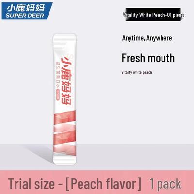 Portable Peach Flavor Mouthwash Strips
