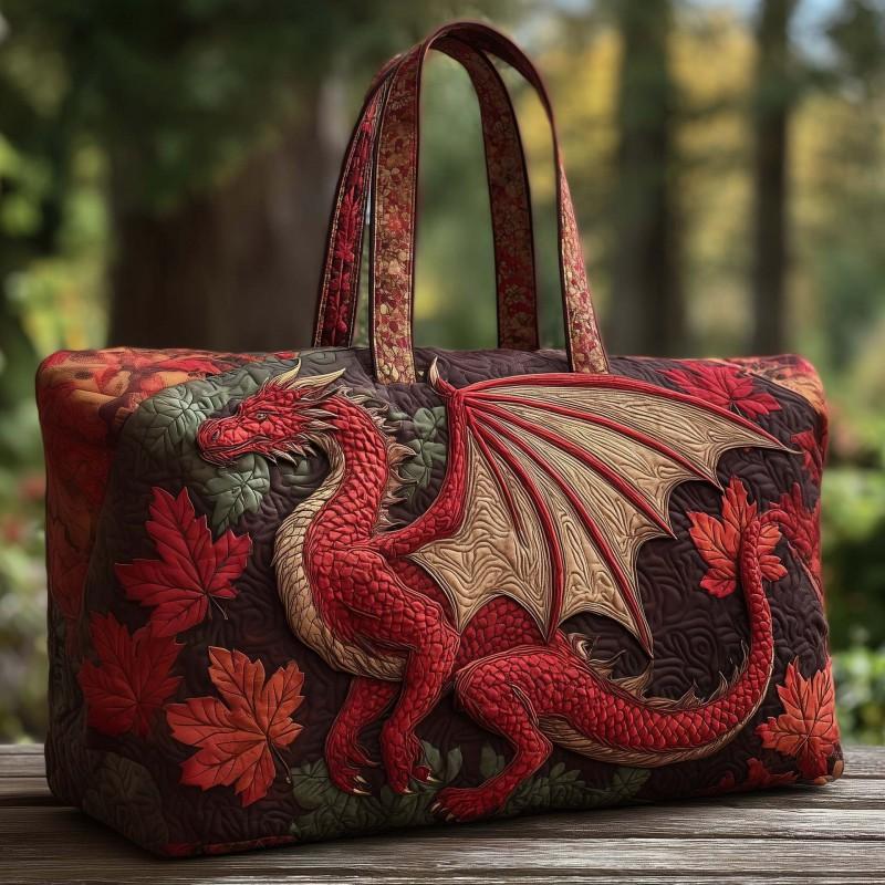 Dragon Series Small Carry-on Quilted Travel Bag Multi-functional Gym Men Women