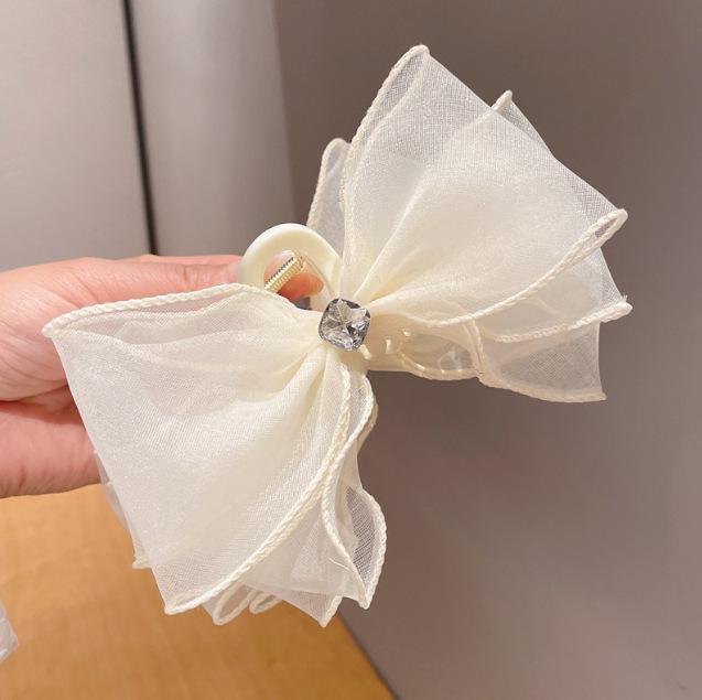 Elegante Retro-Frische Wolkenblasen-Schleifen-Haarspange: Große Haarklammer für Hinterkopf