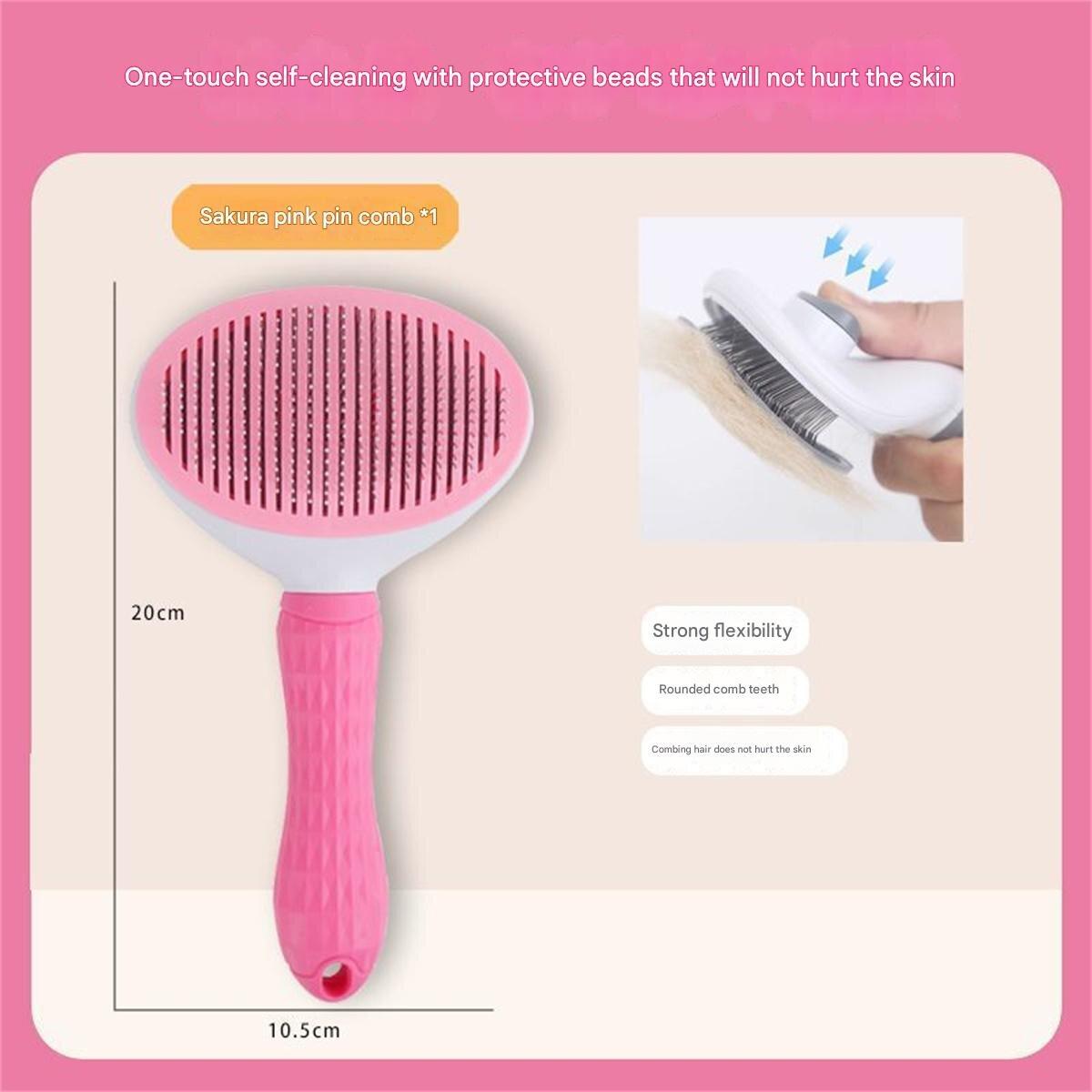 

Расческа для удаления шерсти кошек и собак, очиститель шерсти для собак для удаления выпавшей шерсти, игольчатая расческа Тедди Бишон, пушистая банная расческа, товары для домашних животных