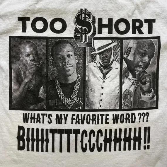 Retro Too Short Cotton White Shirt Unisex Concert S to 5XL HT515