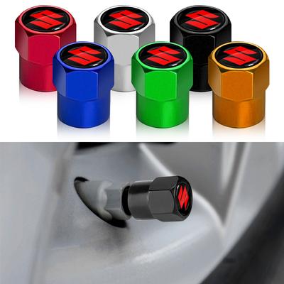 4pcs Car Wheel Tire Valve Caps Tyre Stem Covers Airdust Waterproof for BURGMAN DRZ GSXF SV 650 B-King GSR GSR750 GSR600