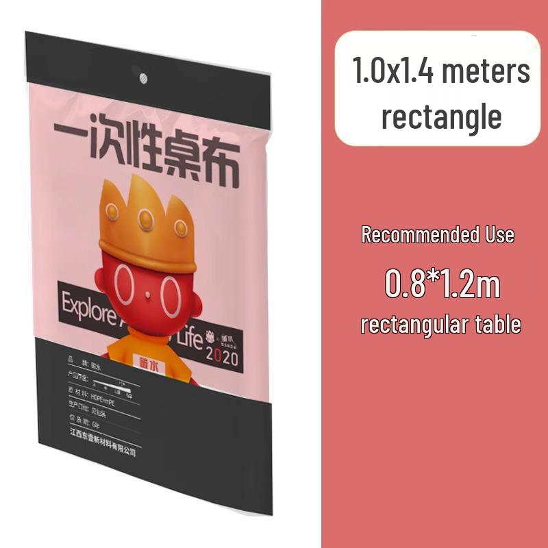 Thickened Disposable Plastic Tablecloth for New Year, Wedding, Banquet, or Round Table