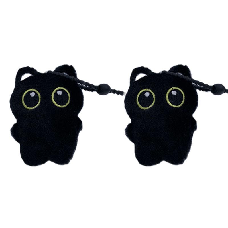 1-3 pièces Chat Noir Peluche Joli Pendentif kawaii Petit Porte-clés en Peluche pour Décoration de Sac d'École Mini Choses Mignonnes Cadeau d'Anniversaire
