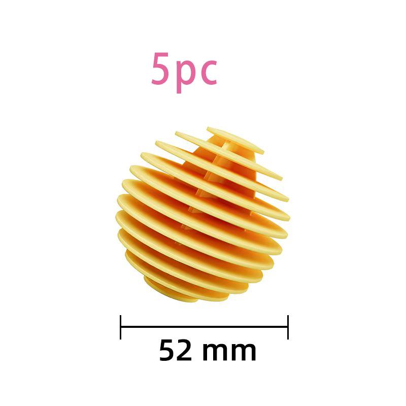 

5PCS Reusable Magic Laundry Balls – TPR Soft Anti-Tangle Clothes Cleaning Tools for Washing Machines and Dryers 5pc жовтий
