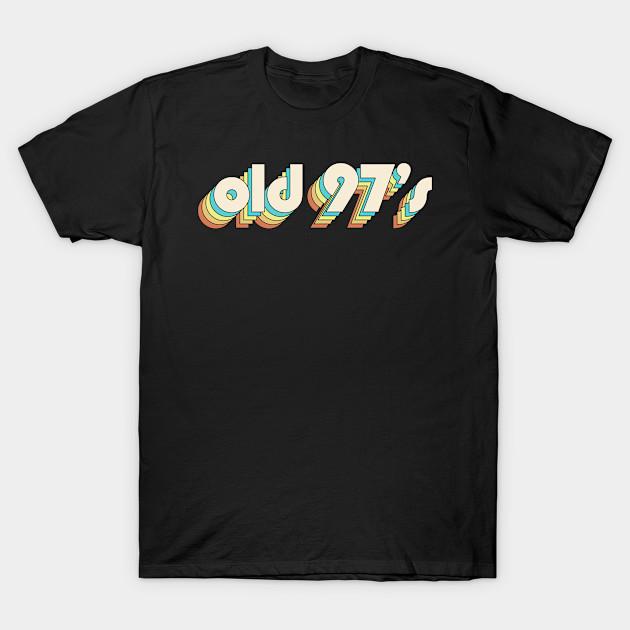 

Мужская черная футболка с принтом Old 97 S - Винтажный цвет, Печать на трансферной бумаге без вырезки, Хлопковая футболка L чёрный