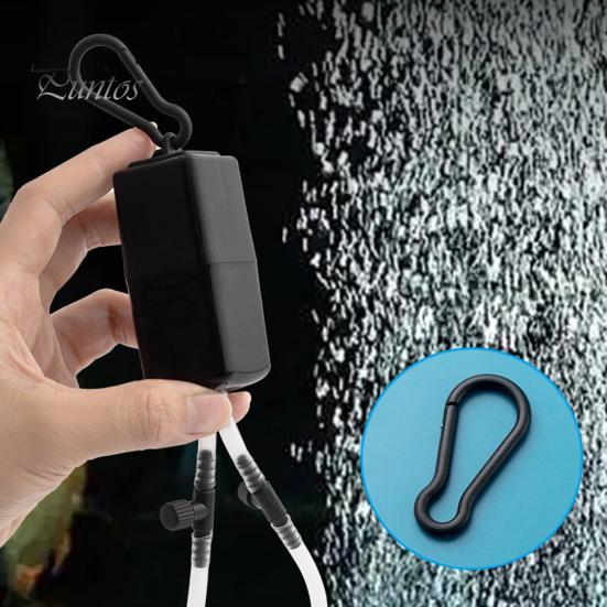 1 Set Oxygen Pump Dual Tube Design Mini Aquarium Air Pump Kit Ultra-Quiet USB Charging Pump for Fish
