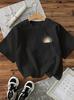 Vibrant Sun Rainbow Design 100% Cotton T-Shirts Female Funny T Shirts Egirl Korean Fashion Graphic Tees Tops Women Clothing