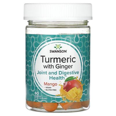 With Turmeric, Ginger, Mango Flavor, 60 Gummies