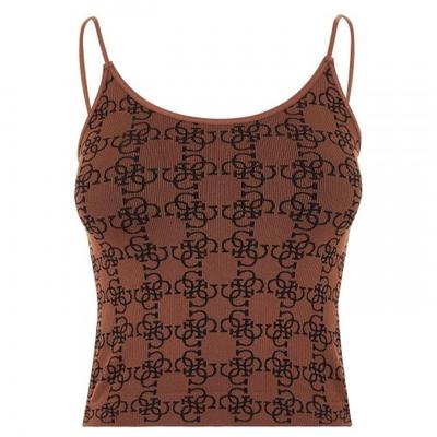 Guess Womens/Ladies Monogram Ribbed Fitted Top
