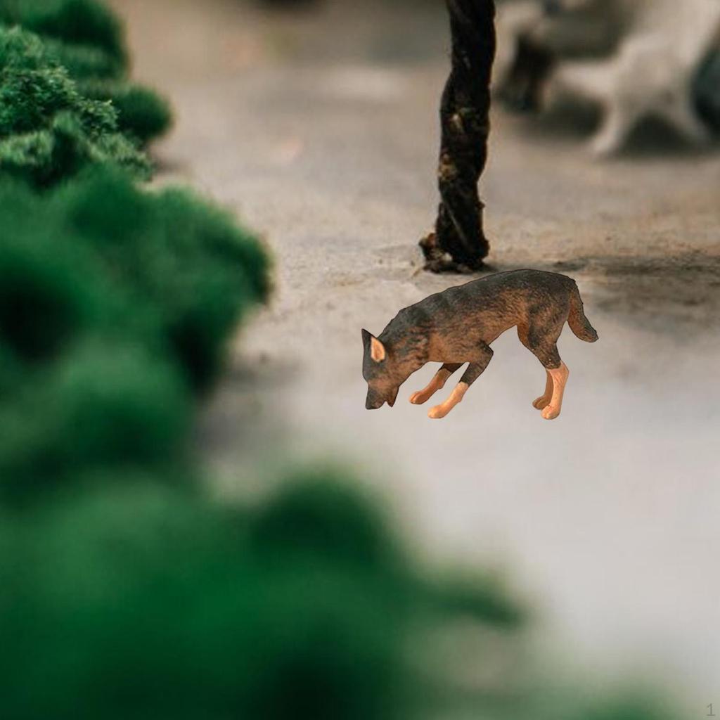 1/64 Miniature Animal Model Painted Realistic Scene Decor for DIY