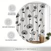 1Pc Floral Printed Shower Curtain - Colorful Botanical Patterns, Polyester, Fade-Resistant, 70.8X70.8", 12 Hooks, Washable