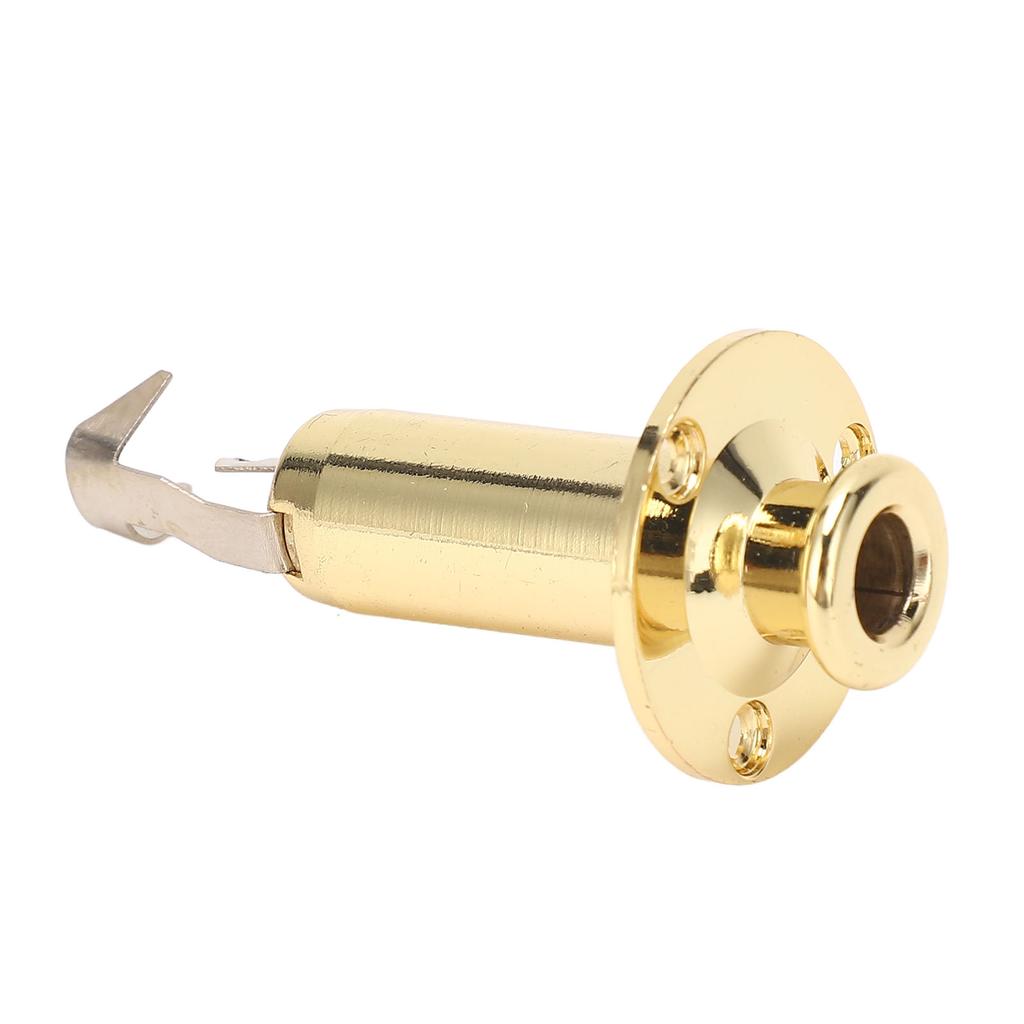 6.35mm Guitar Output Socket Metal Construction Endpin Pickup Socket for Acoustic Electric Guitars