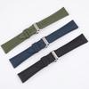 19mm 20mm 21mm 22mm Woven FKM Watchband Fluororubber Belt with Back Leather Watch Strap for Longines L2 L3 L4 Masters COLLECTION