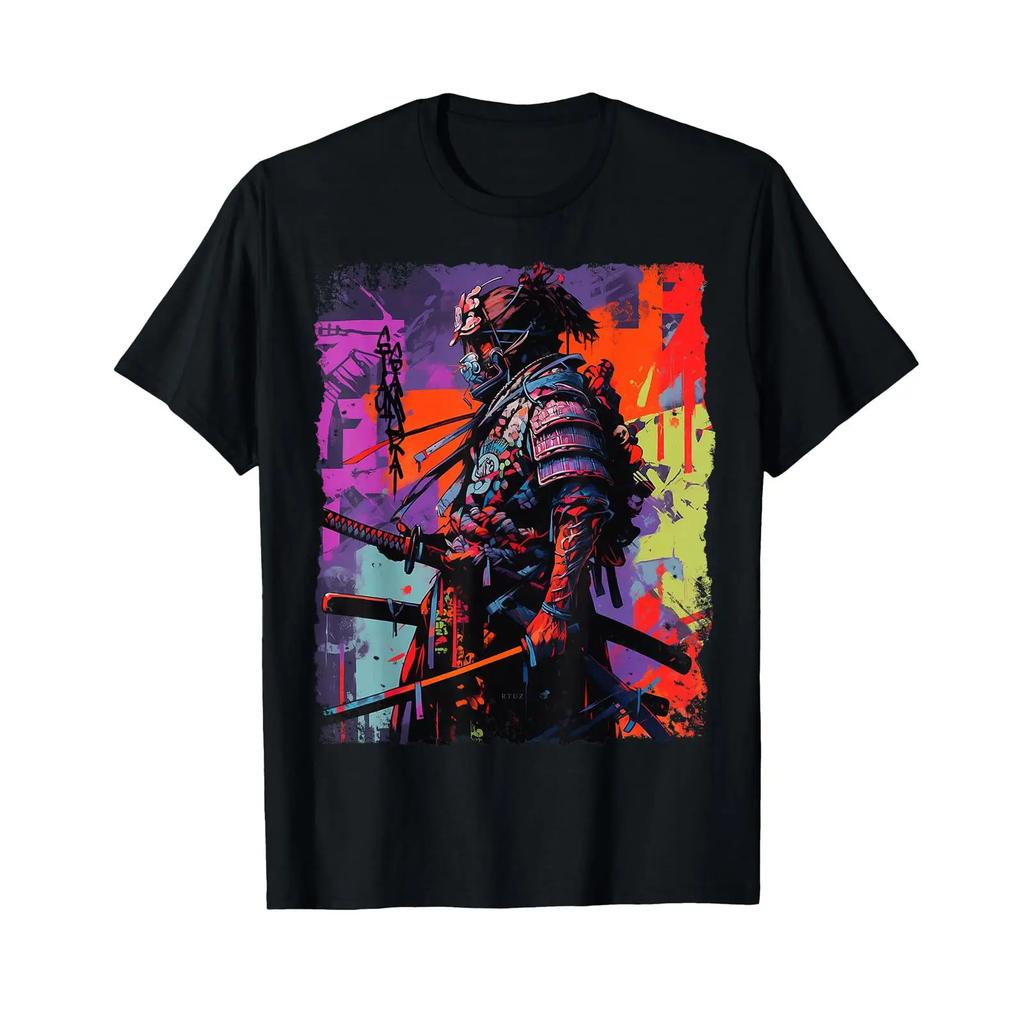 Hip Hop Y2k Vintage Hipster Edgy Urban Streetwear Samurai T Shirt Vintage Graphic Stretched Unisex Fashion Stylish